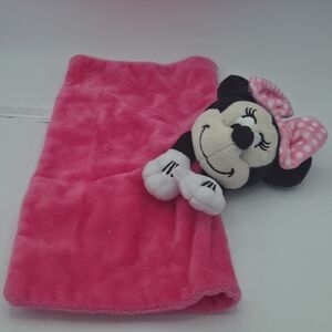 Disney - Pink - Minnie Mouse - Plush Security Blanket